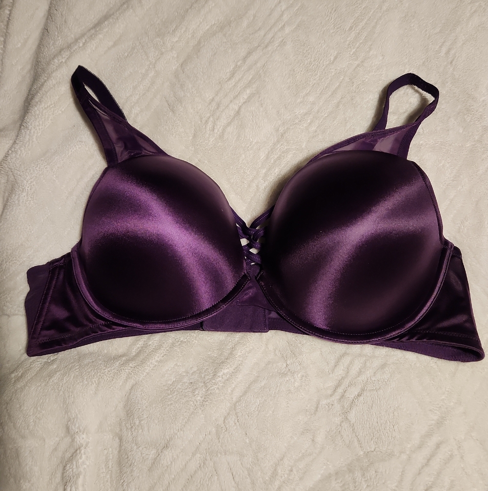 Satin Underwire Push-Up Bra in Deep Purple torrid 42D